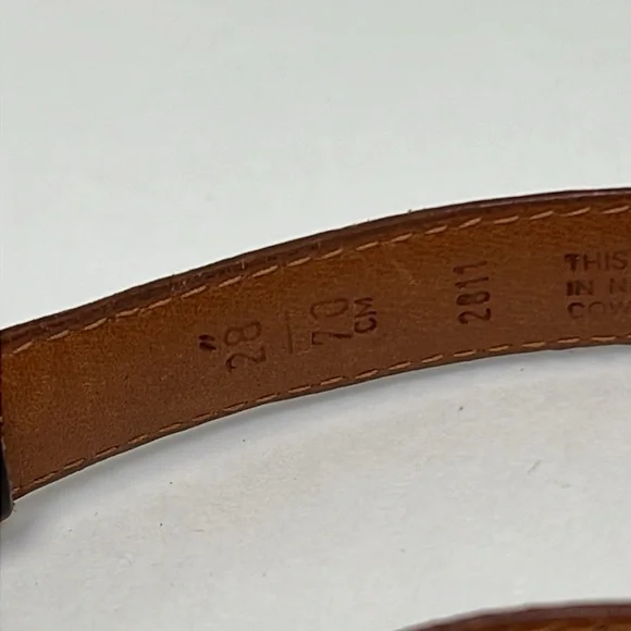 SOLD IN STORE Vintage Coach 2811 Glove Tanned Leather Solid Brass Hardware Belt - Picture 4 of 6